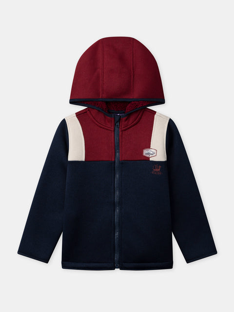 Navy Bonded Jersey Hoodie