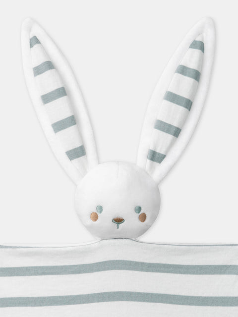 Blue Grey Striped Comforter