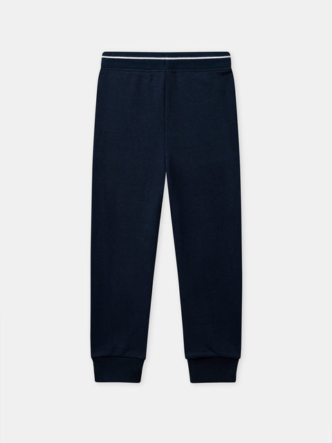 Navy Cotton Rich Joggers