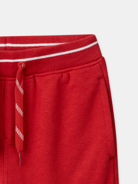 Red Cotton Rich Joggers