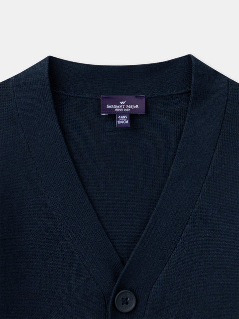 Navy Cotton Cardigan