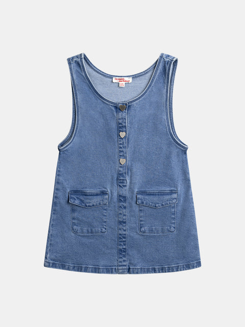Denim Pinafore Dress