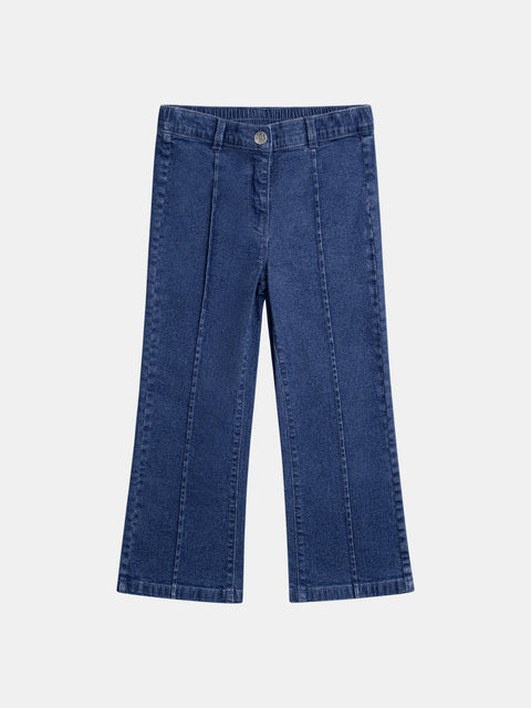 Flared Blue Denim Jeans