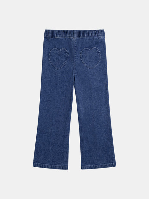 Flared Blue Denim Jeans