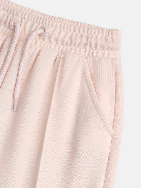 Pink Cotton Fleece Joggers