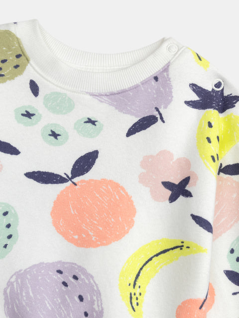 Graphic Print Cotton Sweatshirt & Matching Joggers