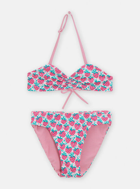 Reversible Pink Strawberry Print Bikini