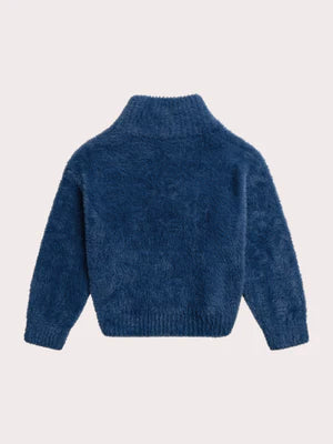 Blue Feather Knit Jumper