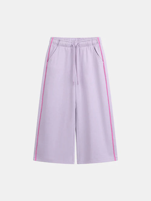Purple Cotton Jersey Joggers