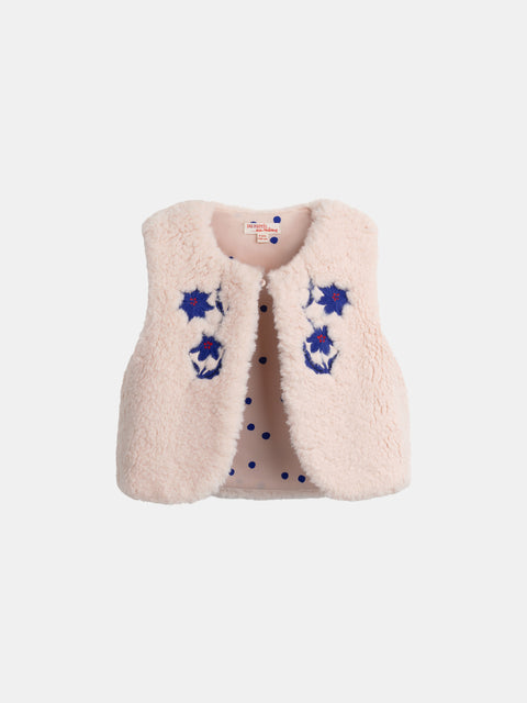 Rose Pink Reversible Embroidered Gilet