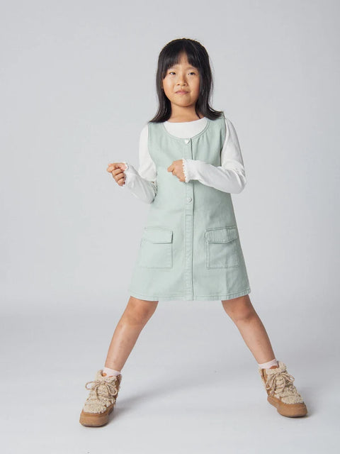 Sage Green Cotton Twill Dress