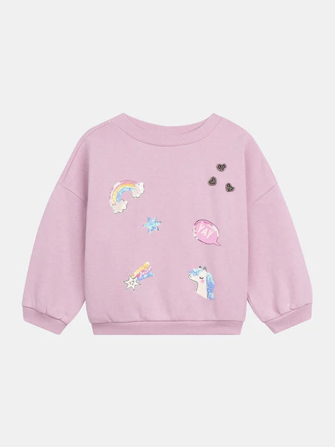 Bubblegum Pink Cotton Mix Sweatshirt