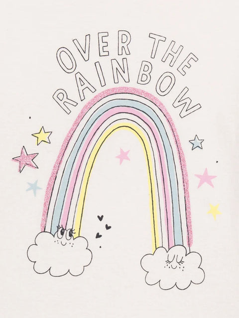 Off White Rainbow Print Cotton T-shirt