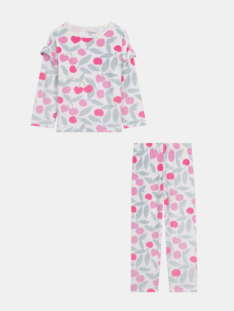 Floral Print Velour Pyjamas