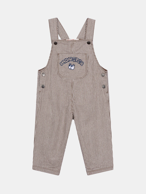 Lined Brown Denim Dungarees