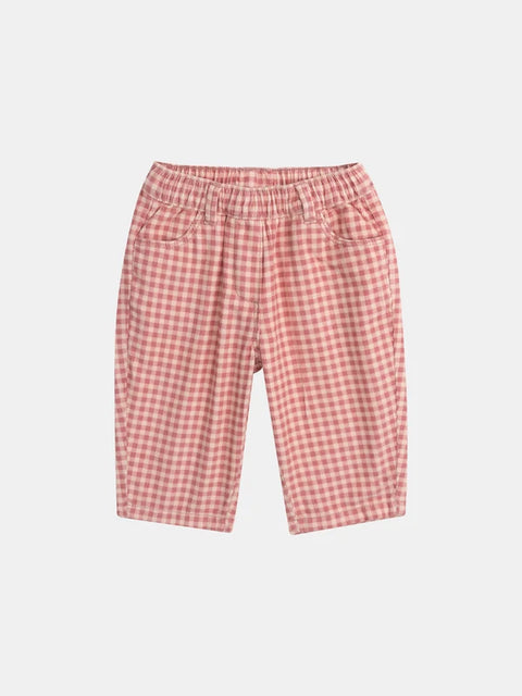Check Pink Corduroy Trousers