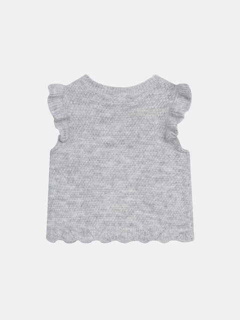 Grey Lurex Knit Gilet