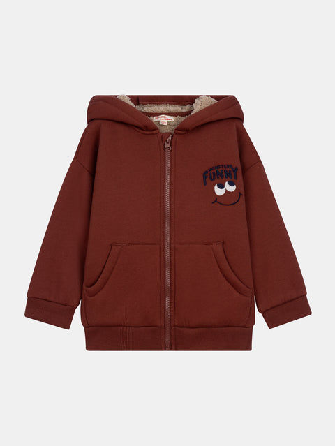 Brown Fleece Lined Hoodie