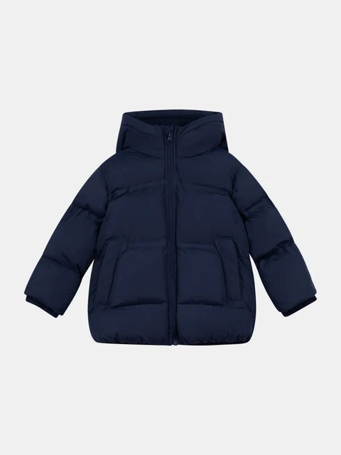 Navy Hooded Micropolar Lined Coat