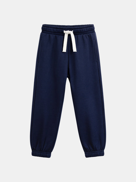 Navy Cotton Fleece Joggers