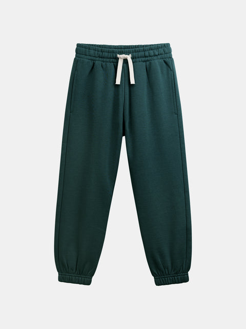 Green Cotton Fleece Joggers