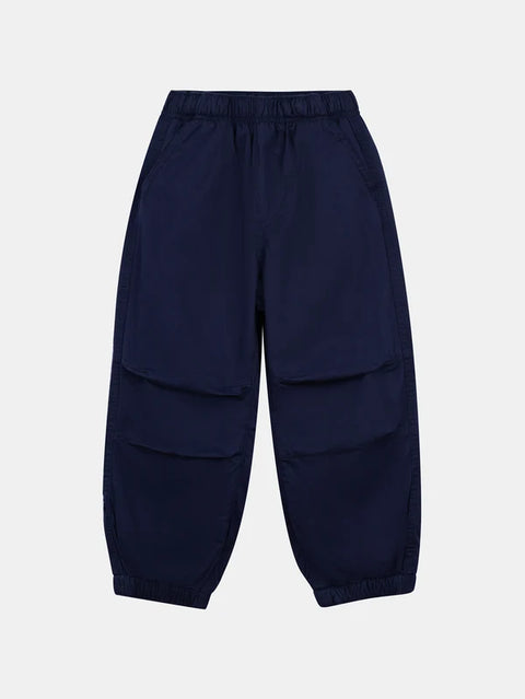 Navy Fleece Lined Cotton Mix Trousers
