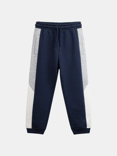 Navy Cotton Fleece Joggers