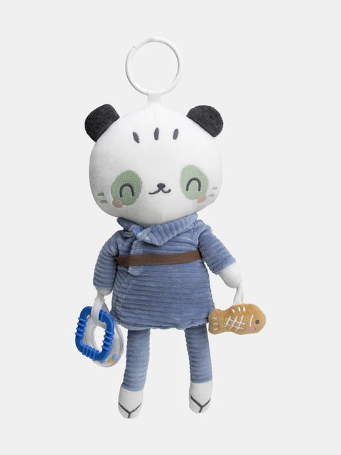 Blue Panda Velour Toy With Teething Ring