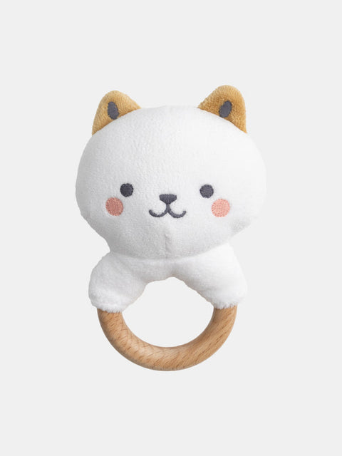Rabbit Shaped Velour Rattle