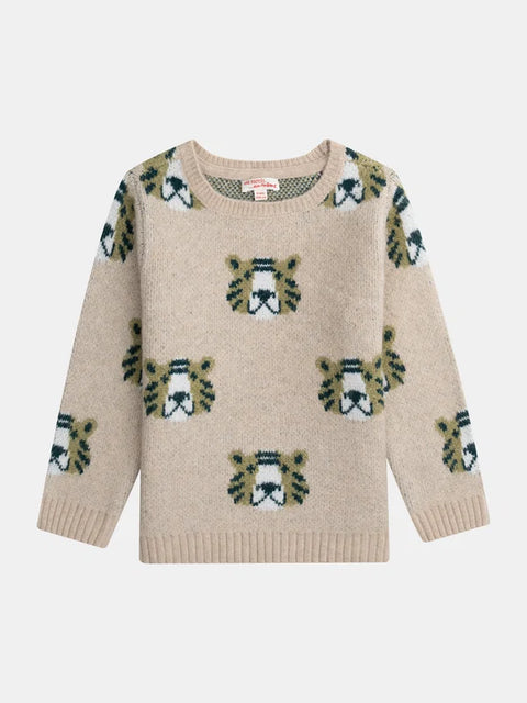 Beige Tiger Pattern Jumper