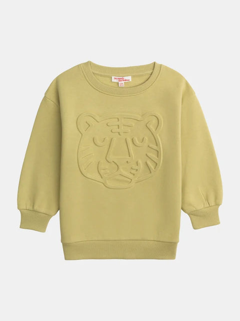Green Cotton Fleece Sweatshirt