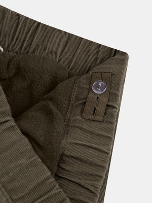 Green Micropolar Lined Cargo Trousers