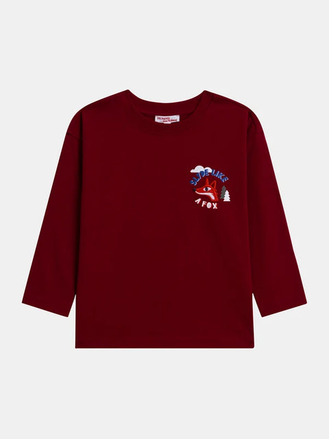 Red Fox Graphic Cotton T-shirt