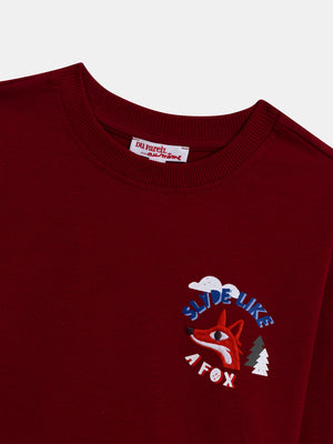 Red Fox Graphic Cotton T-shirt