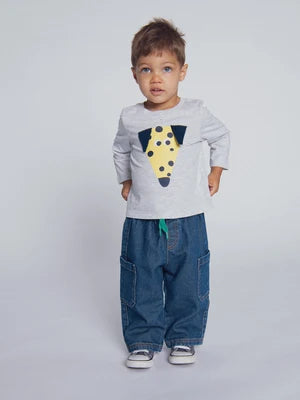 Blue Denim Cargo Jeans