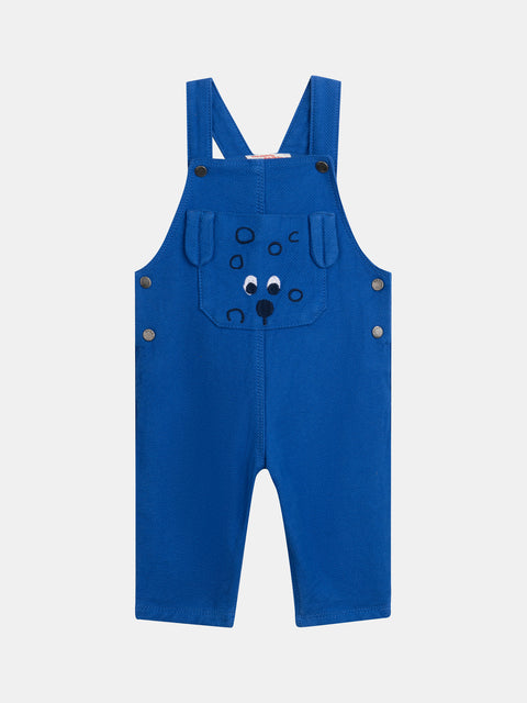 Blue Cotton Twill Dungarees