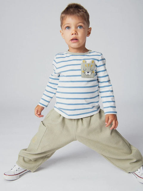 Olive Green Cotton Rich Trousers