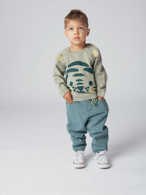 Green Cotton Rich Jumper