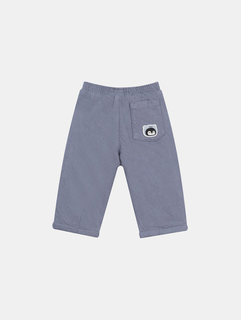 Grey Cotton Twill Trousers