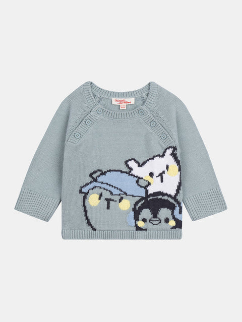 Green Animal Pattern Jumper