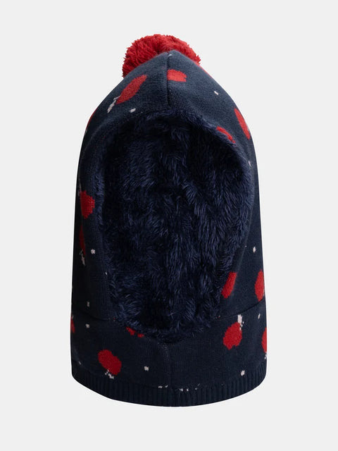 Lined Navy Apple Pattern Cagoule