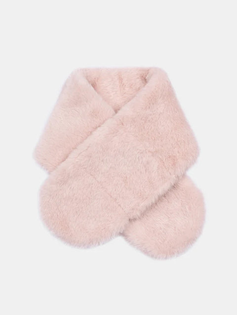 Pink Faux Fur Scarf