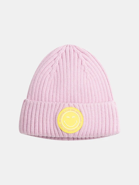 Pink Ribbed Beanie