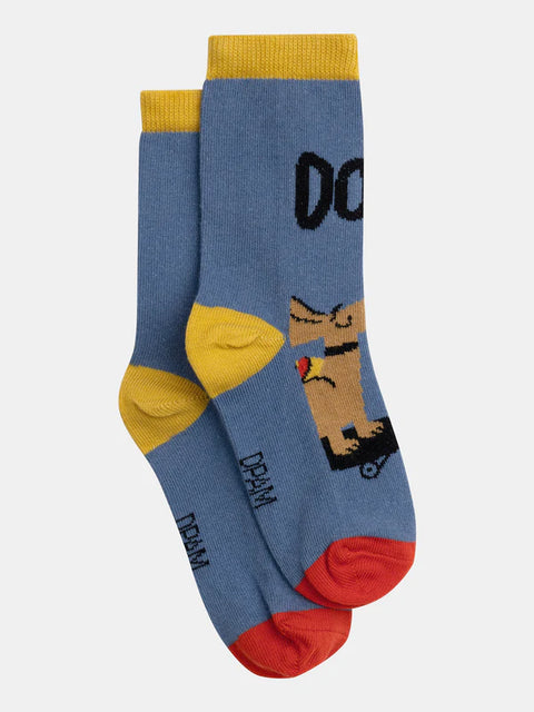 Blue Hot Dog Cotton Rich Socks