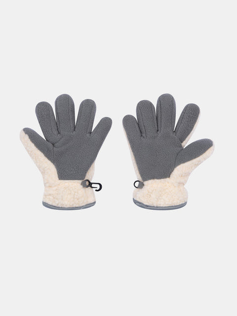 Beige Micropolar Lined Sherpa Gloves
