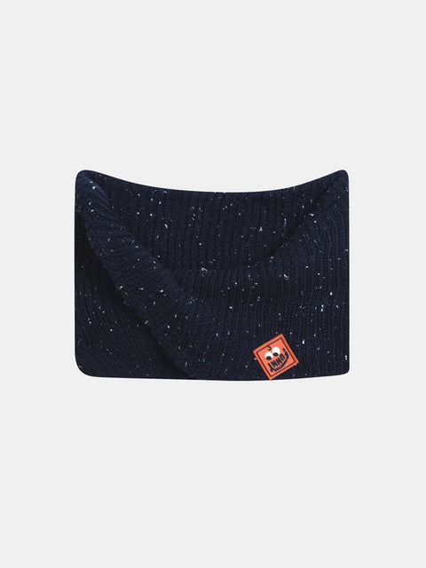 Lined Ribbed Navy Cotton Snood
