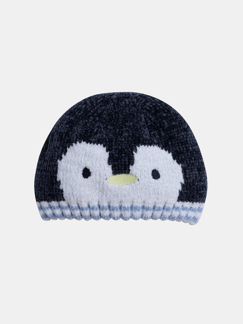 Grey Penguin Design Micropolar Lined Beanie
