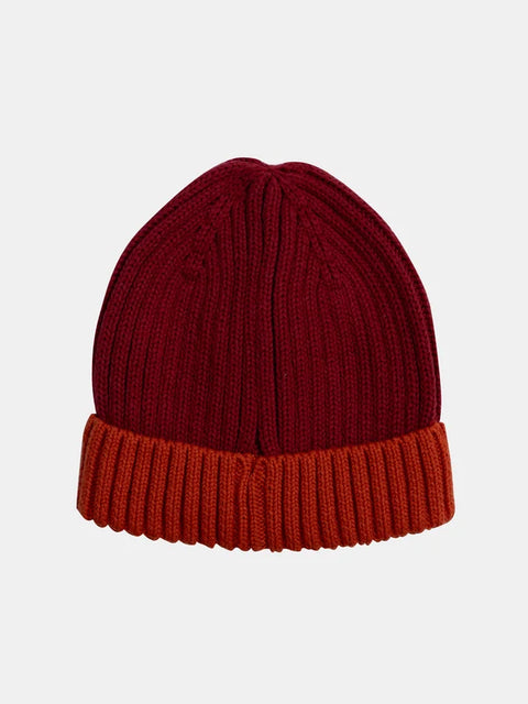 Ribbed Orange Cotton Hat