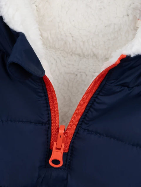 Reversible Navy Sherpa Waterproof Cagoule