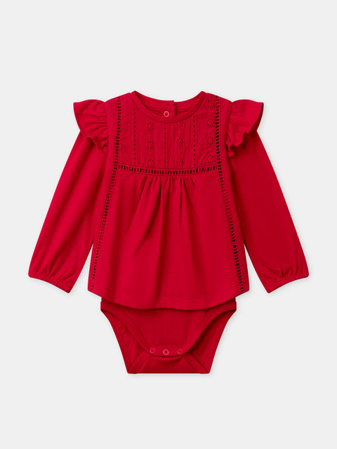 Red Cotton T-shirt/Bodysuit